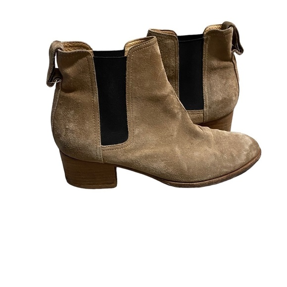 Rag & Bone Women’s Beige Brown Suede Walker Ankle Boots Camel Size 39 Nubuck 8 - Picture 5 of 14